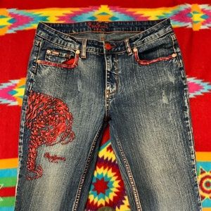 Vintage Pepe Jeans London CLAWED CREATURE Acid Washed Jeans 31/31 HIP HOP RAP